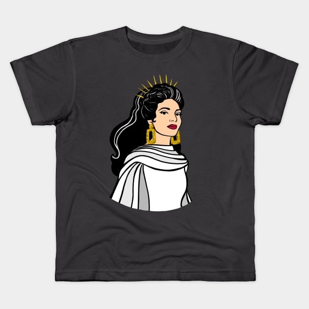 Pop-ra Singer Kids T-Shirt by Illustrating Diva 